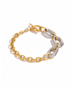 Two Tone Link Bracelet