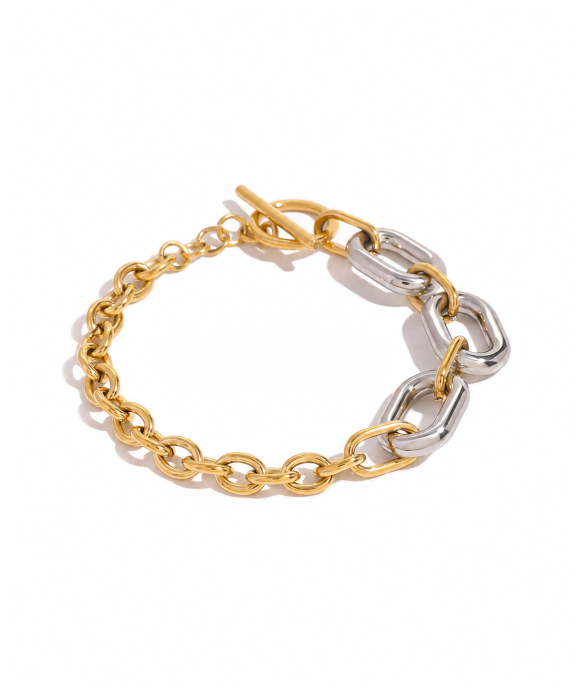 Two Tone Link Bracelet