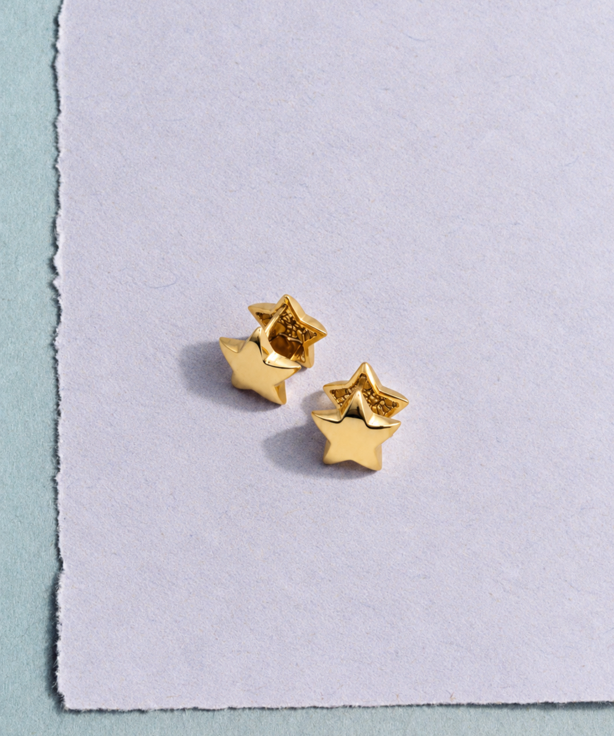 Double Star Pierced Earrings