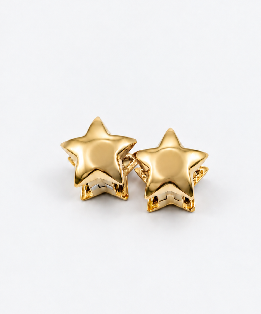 Double Star Pierced Earrings