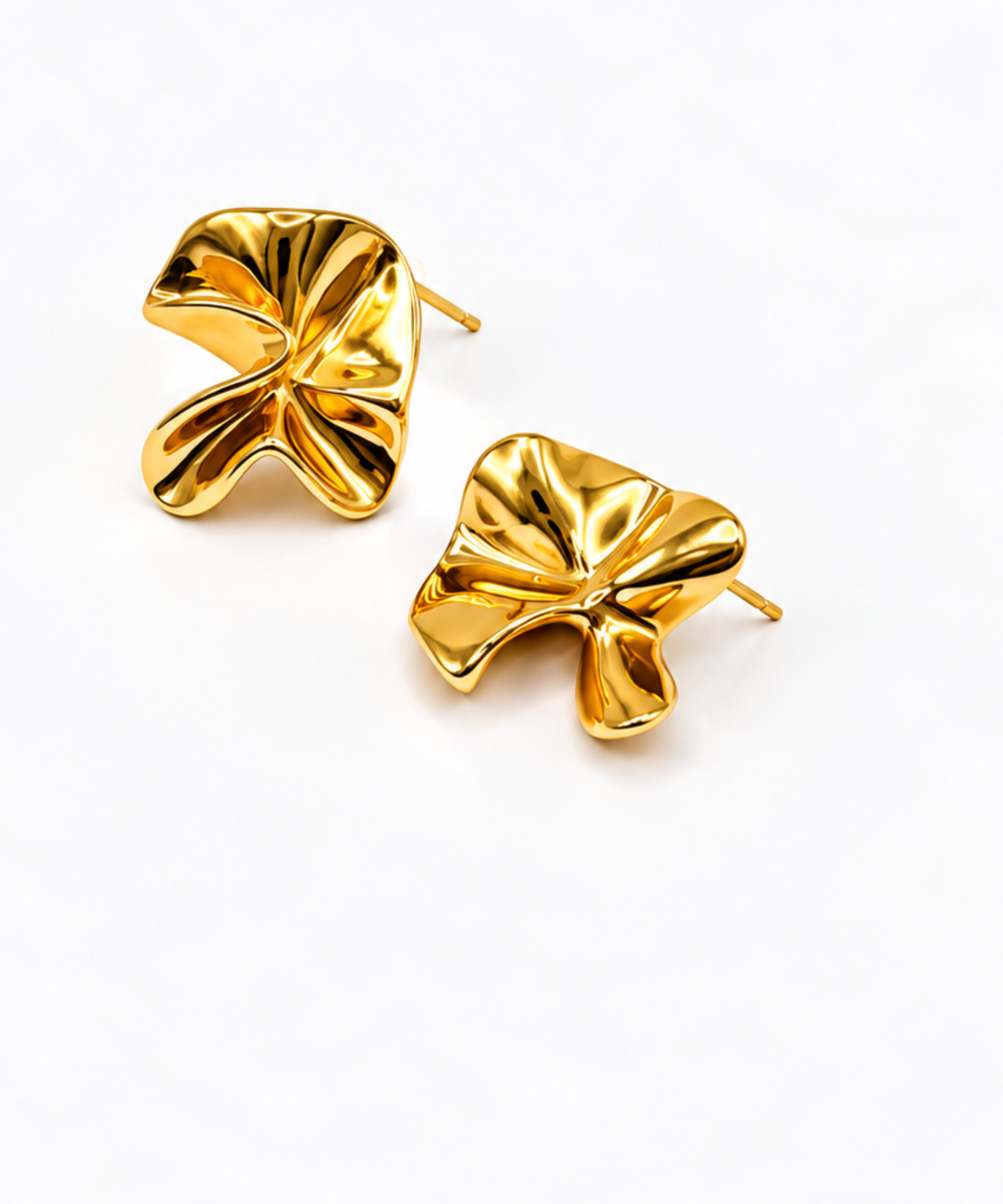 Twist Form Pierced Earrings