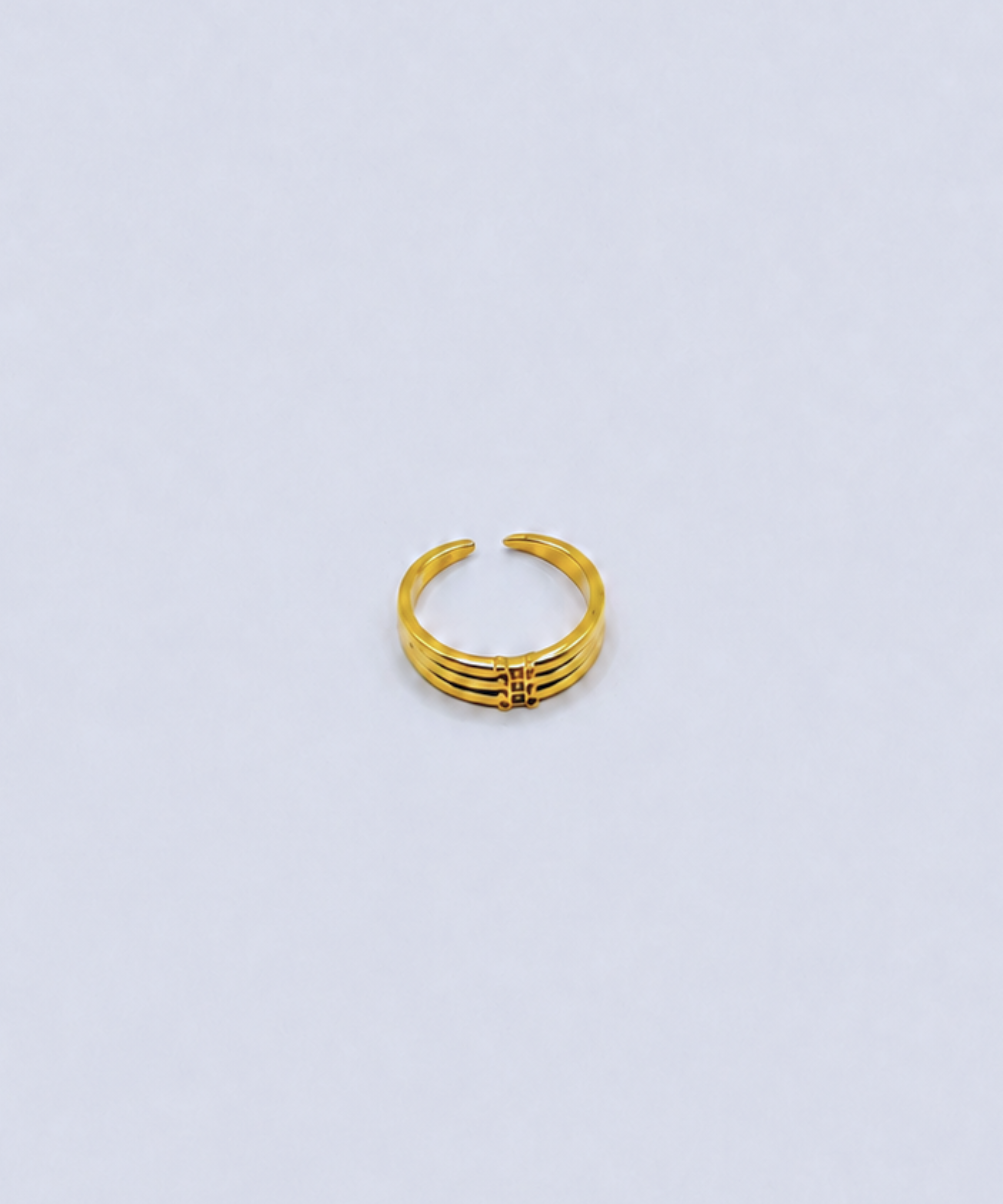 Triple Line Bijou Open Ring