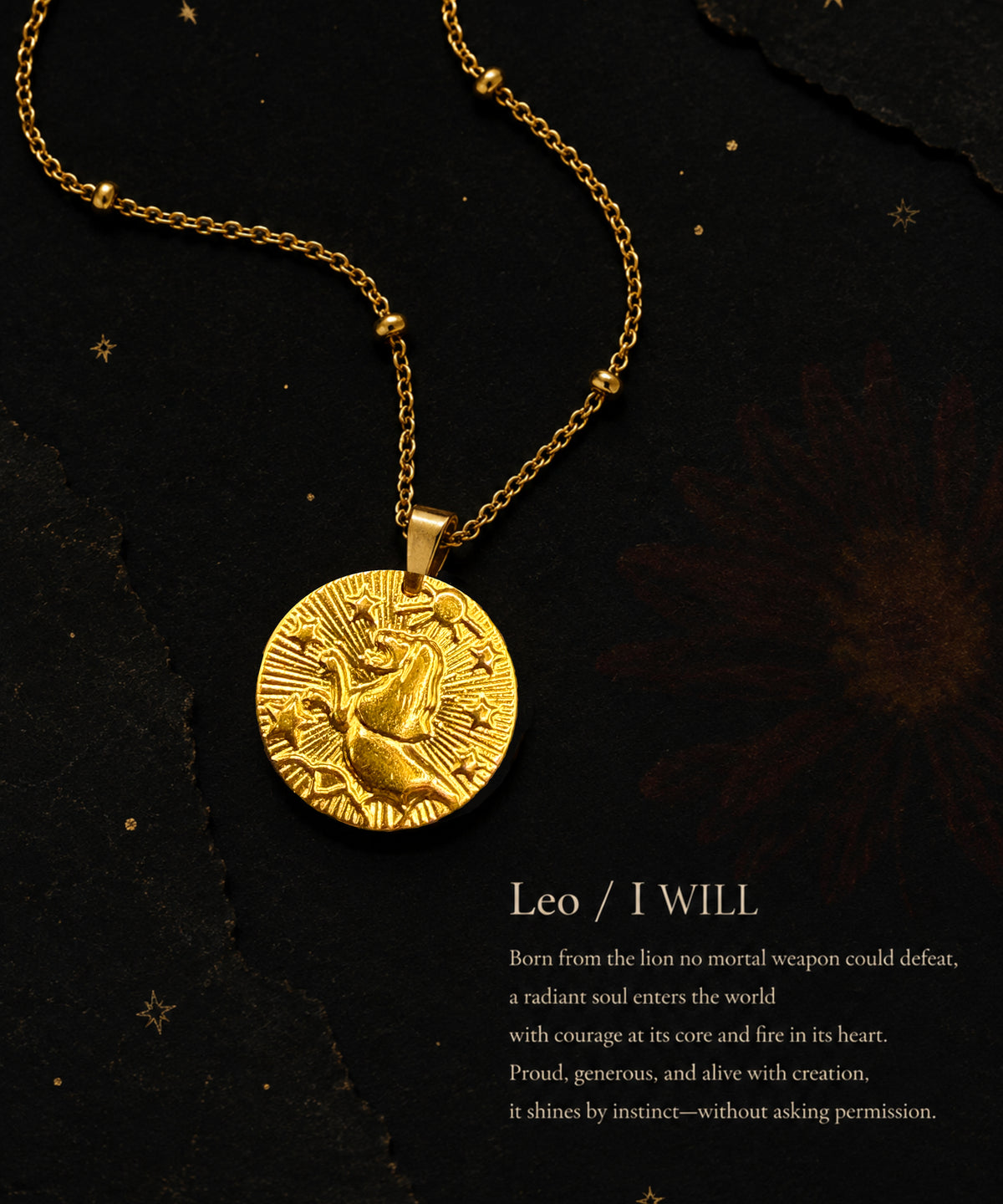 Zodiac Coin Necklace/Leo/獅子座