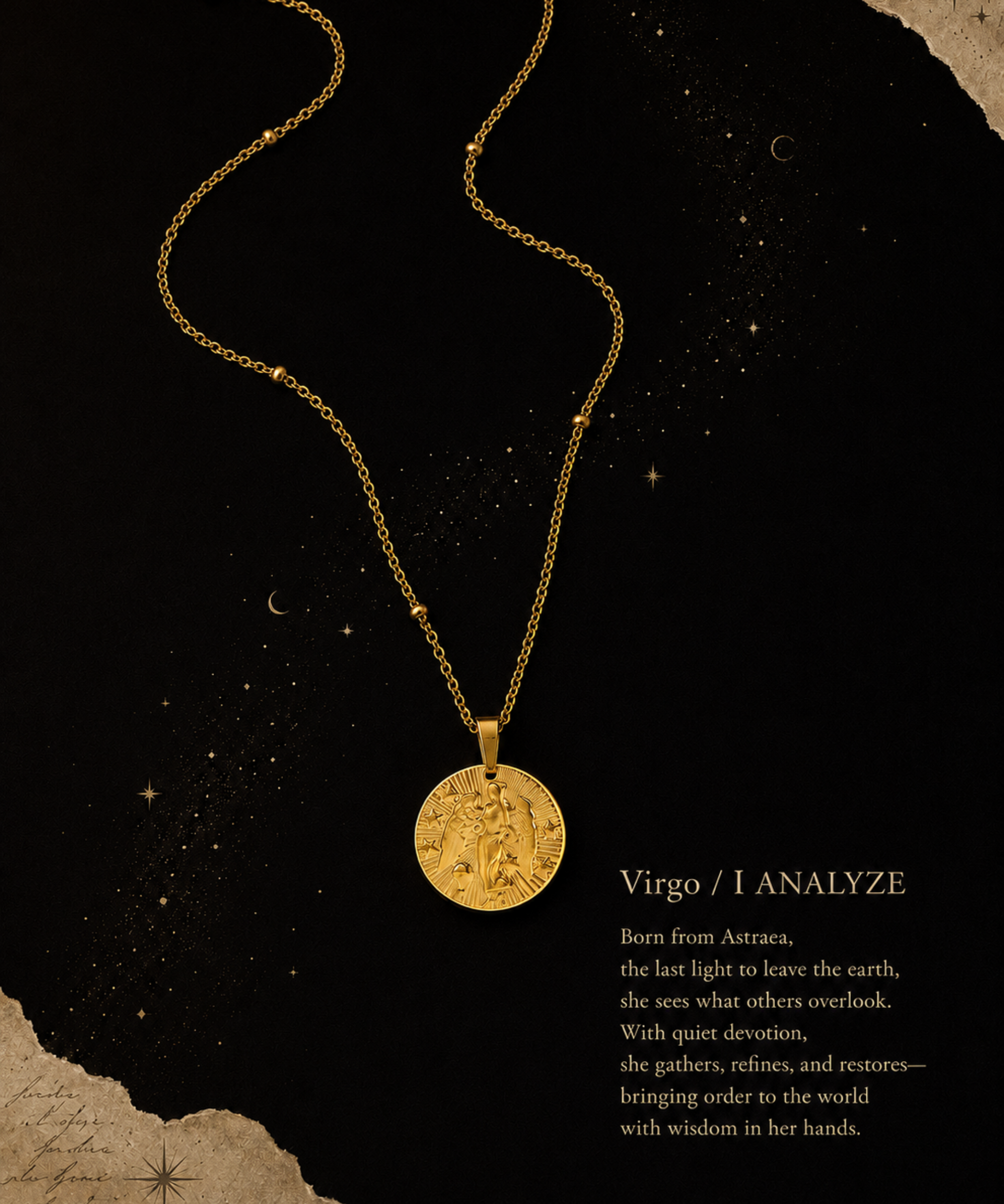 Zodiac Coin Necklace/Virgo