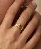 Triple Line Bijou Open Ring