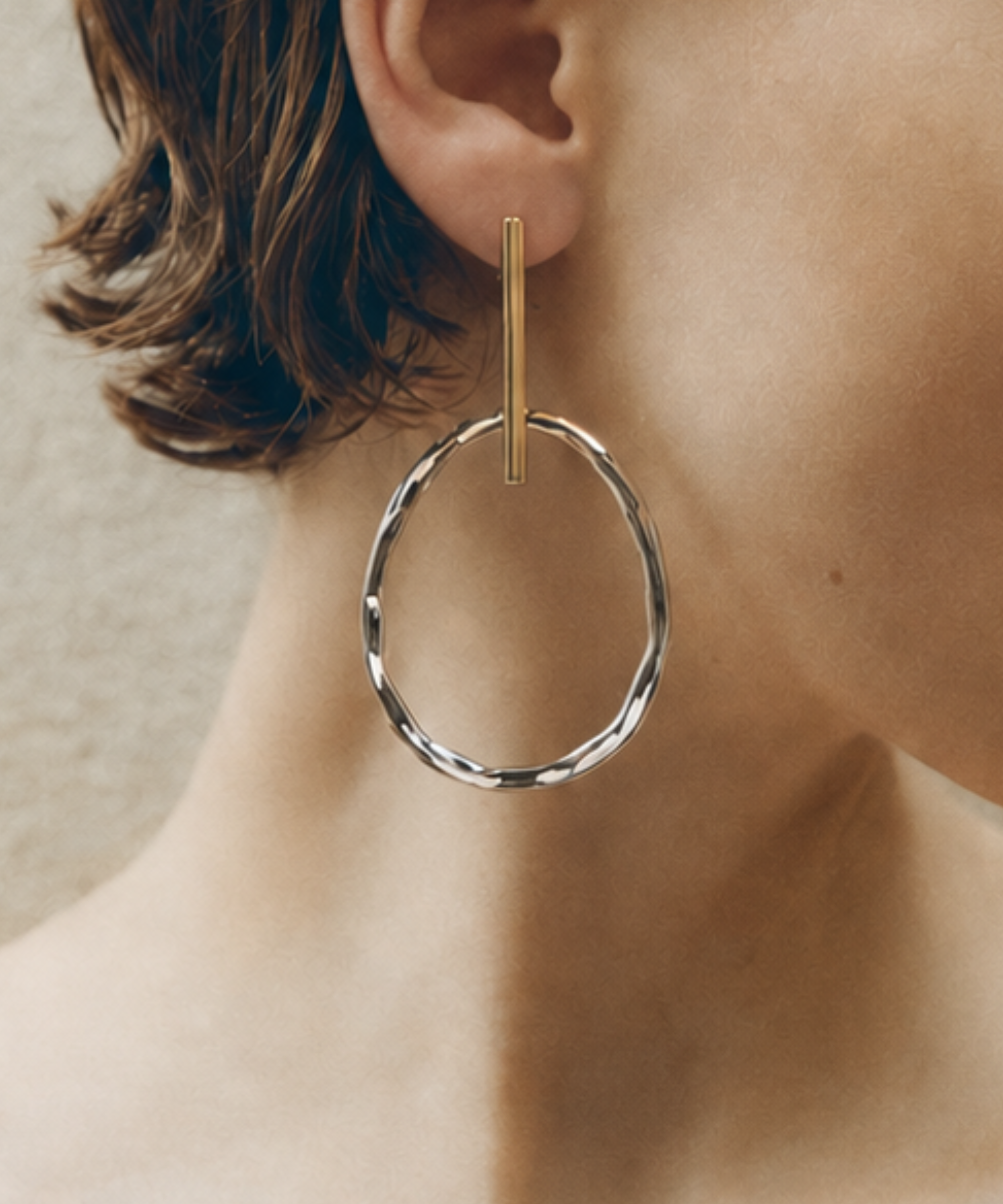 Two Tone Oval Pierce