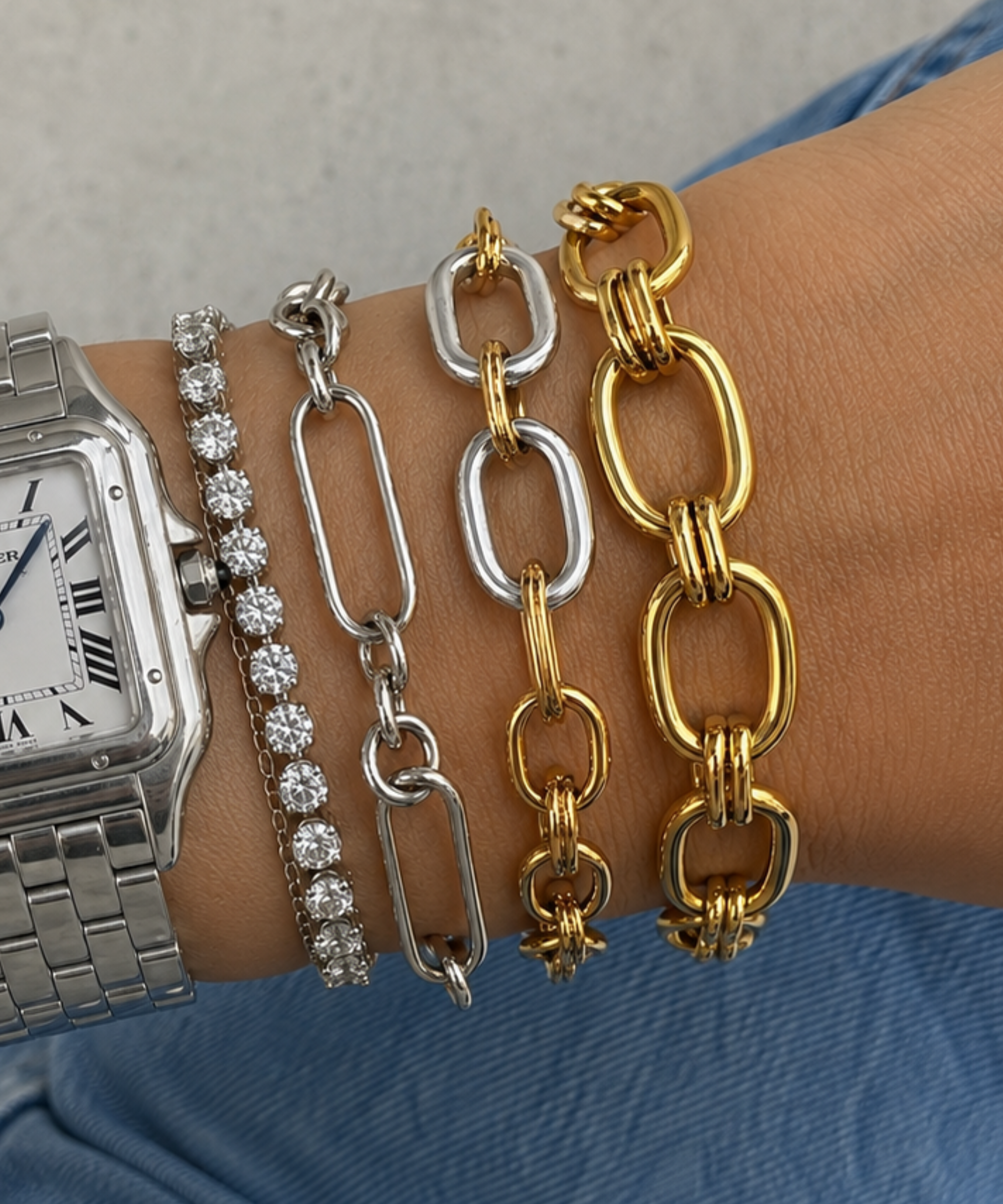 Two Tone Link Bracelet